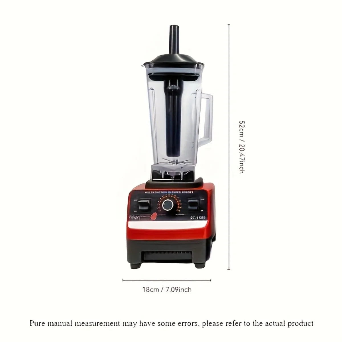 110V Red RV Blender with Wall Breaker Plug PP Food Processor Ice Crusher Multifunctional Kitchen Appliance for Cooking