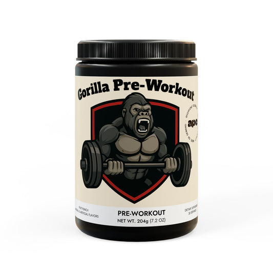 Gorilla Strength Pre-Workout Supplement, Fruit Punch (204g, 7.1oz)