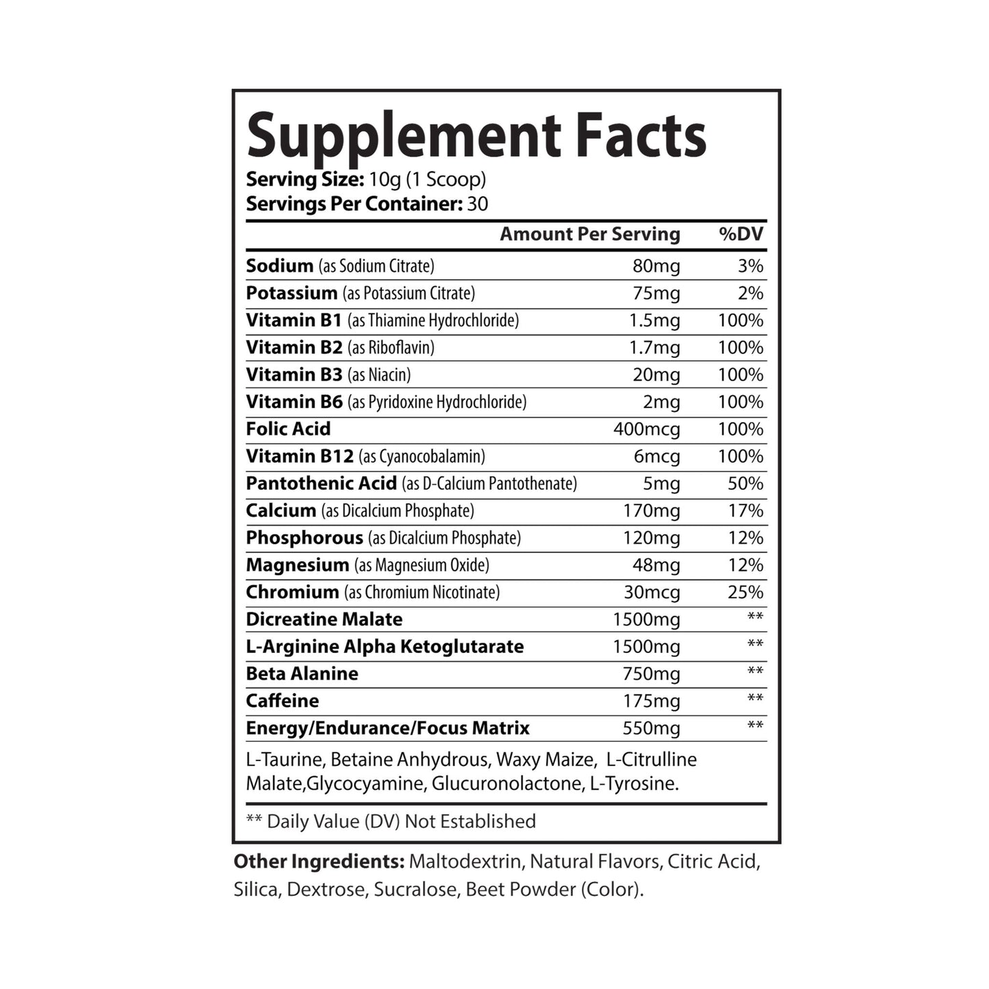 Gorilla Strength Pre-Workout Supplement, Watermelon (300g, 10.58oz)